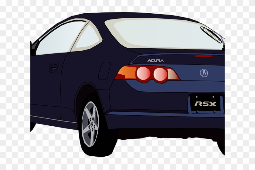 Rear Clipart Back Car - Back Of Car Clip Art, HD Png Download - 640x480