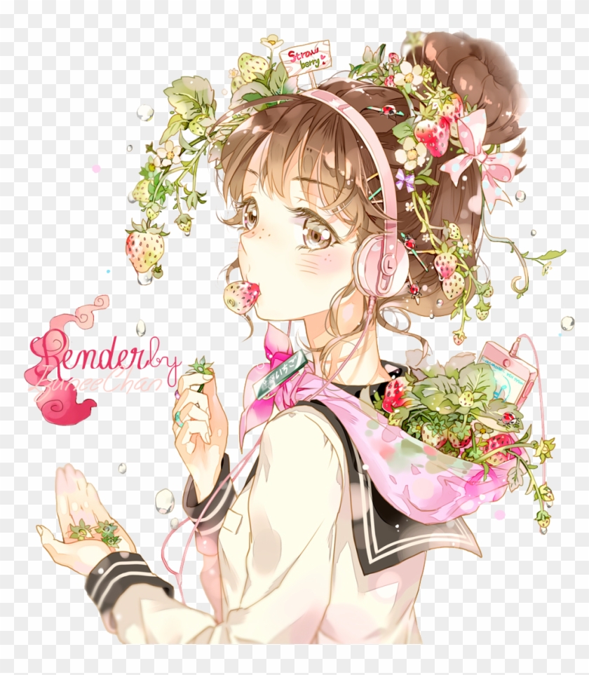 Anime Render Tumblr Google Search Renders Pinterest - Anime Girl Flower  Render, HD Png Download - 1000x1079(#1131426) - PngFind
