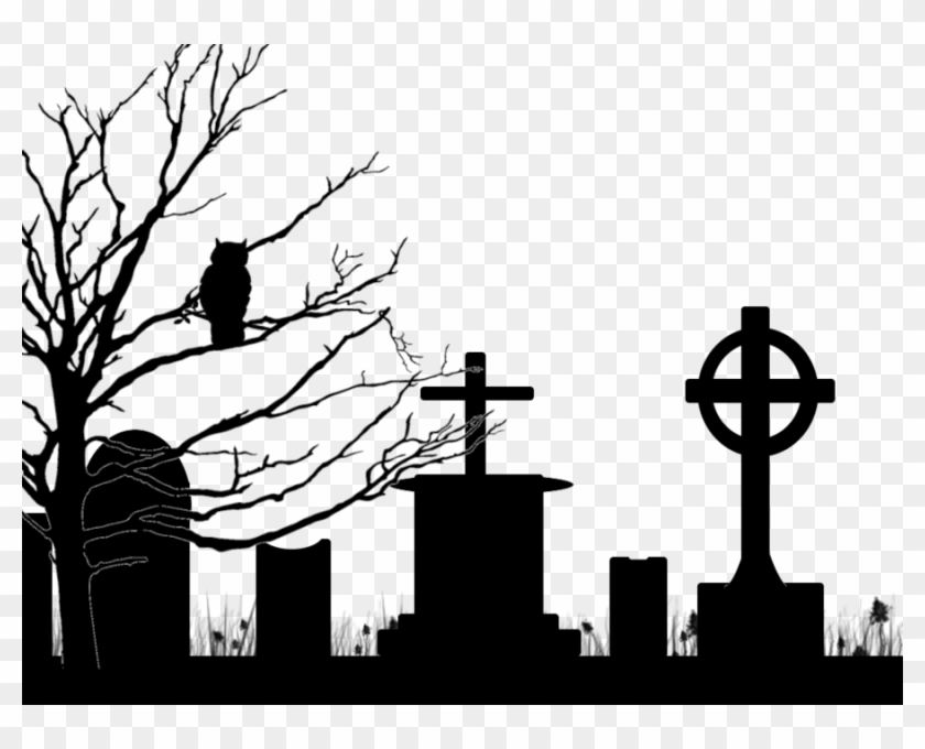 Headstone Clipart Grave Yard - Cemetery Clipart, HD Png Download
