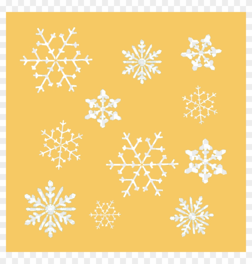 Snowflake Background Png - Background Snowflakes Yellow Png