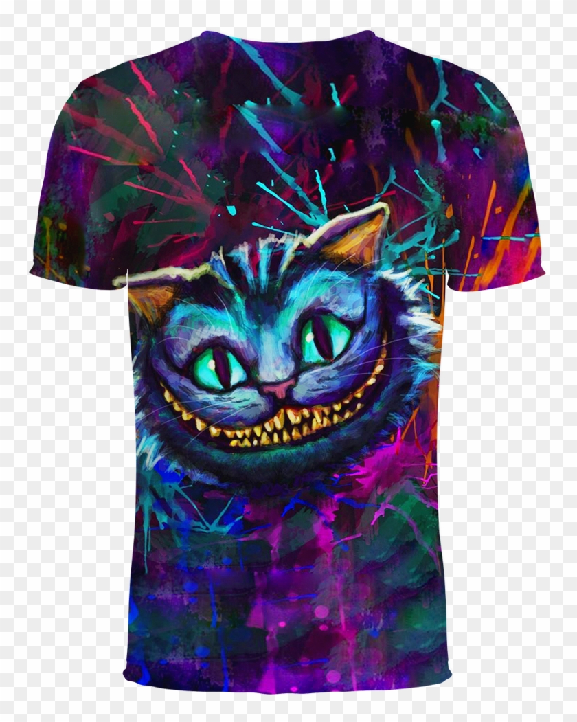 Cheshire Cat Alice In Wonderland 3d T-shirt - Trippy Cheshire Cat Art, HD P...
