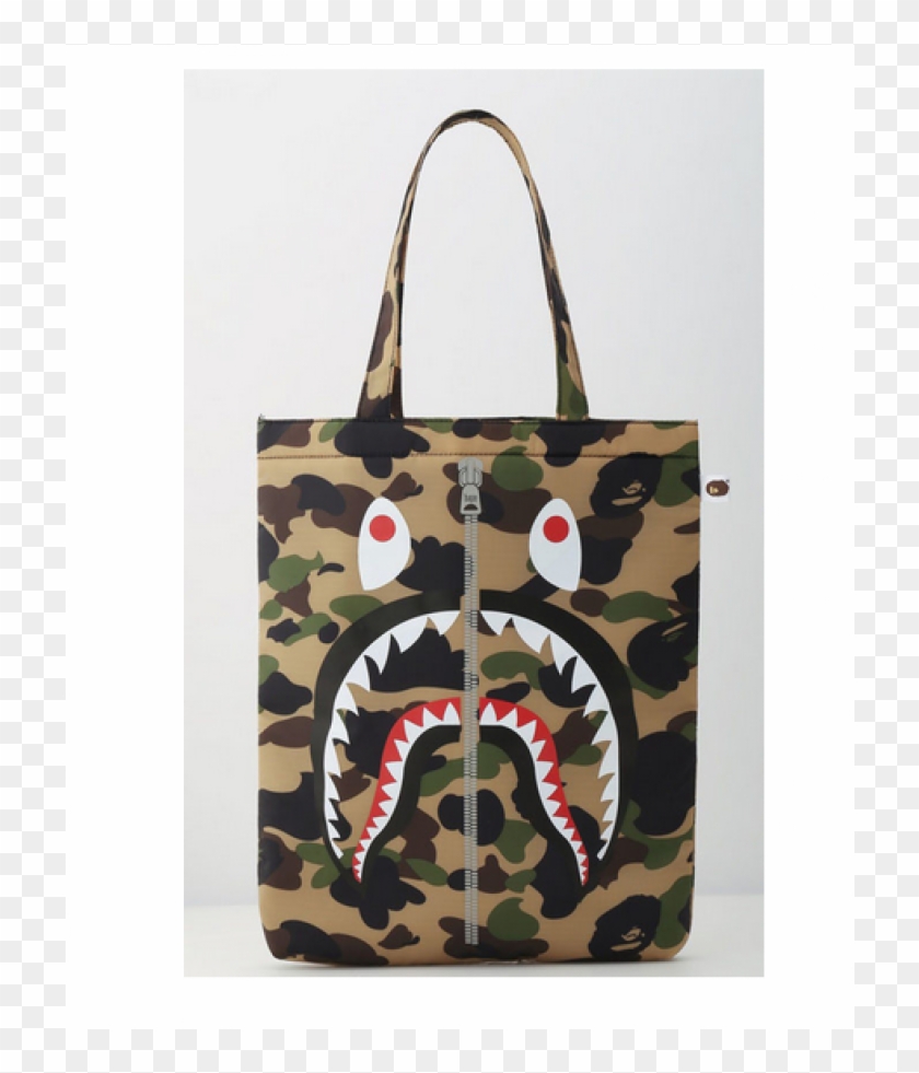 BAPE A Bathing Ape Camouflage Shark Head Tote Shopping Bag Casual Shoulder Bag BAPE A Bathing Ape Camouflage Shark Head Tote Shopping Bag Casual Shoulder Bag