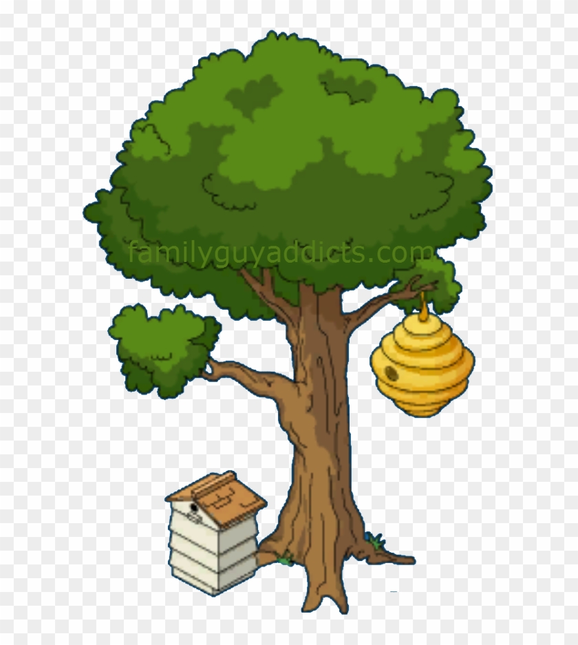 Cartoon Tree With Beehive Hd Png Download 618x866 1154812