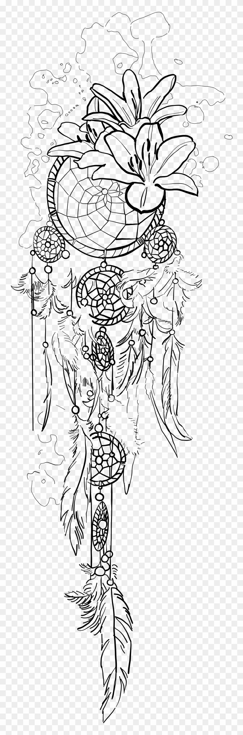 Dream catcher sketch hand drawn Royalty Free Vector Image