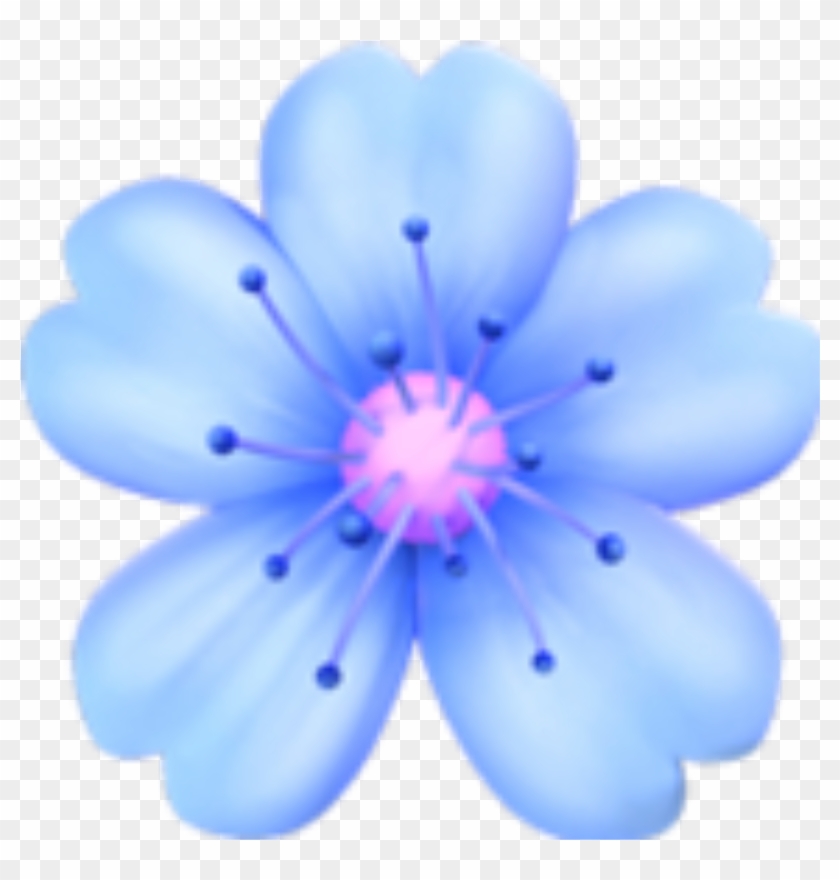 Flowers Blue Emoji Tumblr Sticker Png Flower Tumblr Pink