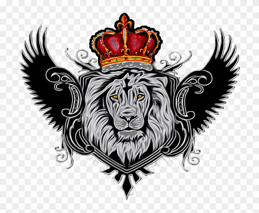 Lion Wings Couronne Crown Lion With Crown Png Transparent Png 774x636 1193631 Pngfind