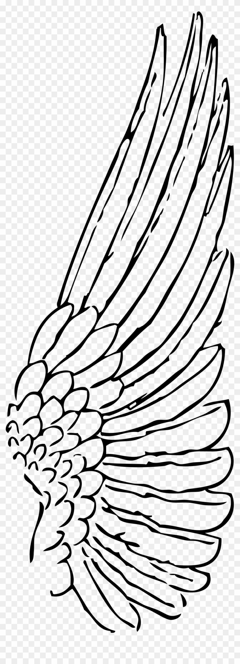 Wing - One Angel Wing Clipart, HD Png Download - 884x2400(#1195022