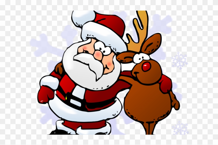 Reindeer Clipart Friend Santa And Rudolph Cartoon Hd Png Download 640x480 1197349 Pngfind,Salwar Suit Dark Green Color Combination Dresses