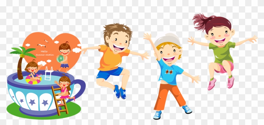 Free Png Download Cartoon Kids Playing Png Images Background - Happy  Children, Transparent Png - 850x363(#122402) - PngFind