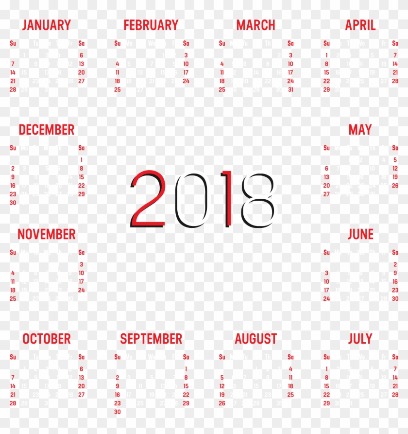 2018 Calendar Transparent Png Image, Png Download - 7876x8000(#124322 ...