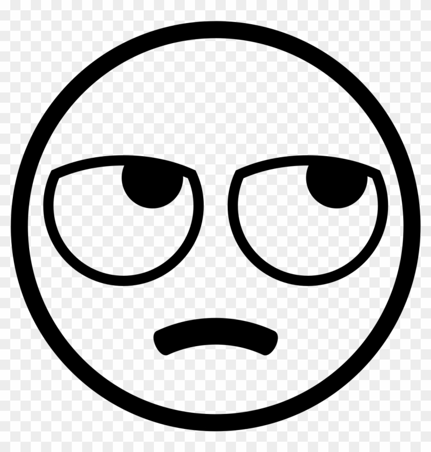 Eyerolling Eye Roll Emoji Black And White, HD Png Download