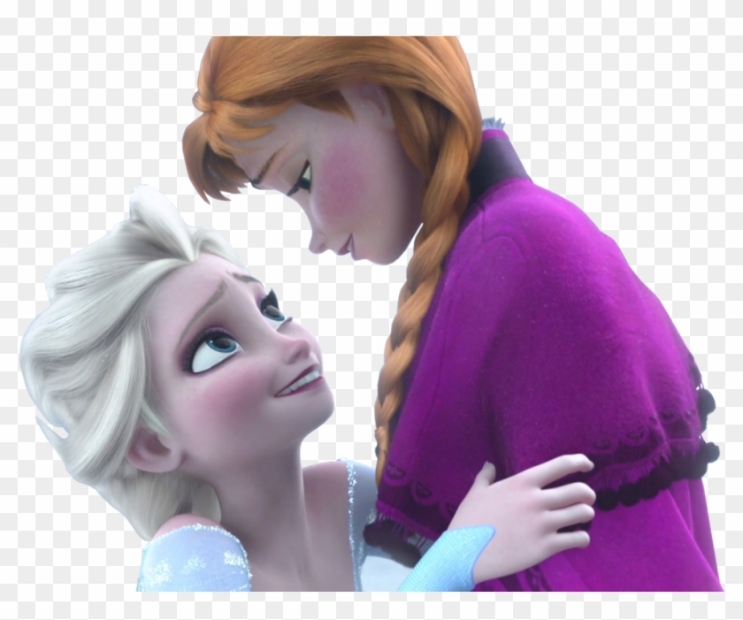 Elsa And Anna Disney Princesses With Short Hair Hd Png Download