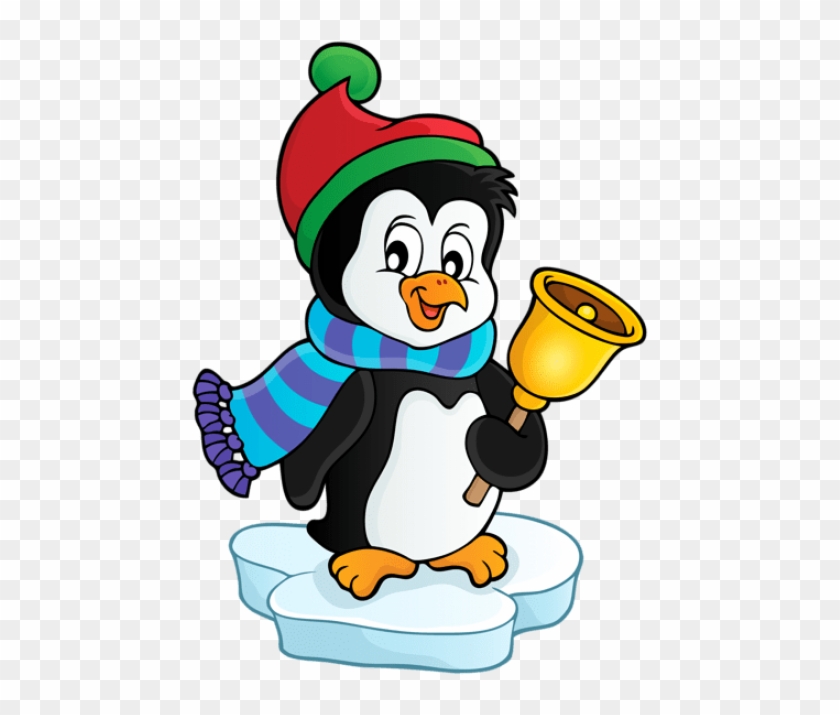 Free Png Penguin With Bell Transparent Png - Christmas Penguin Clipart