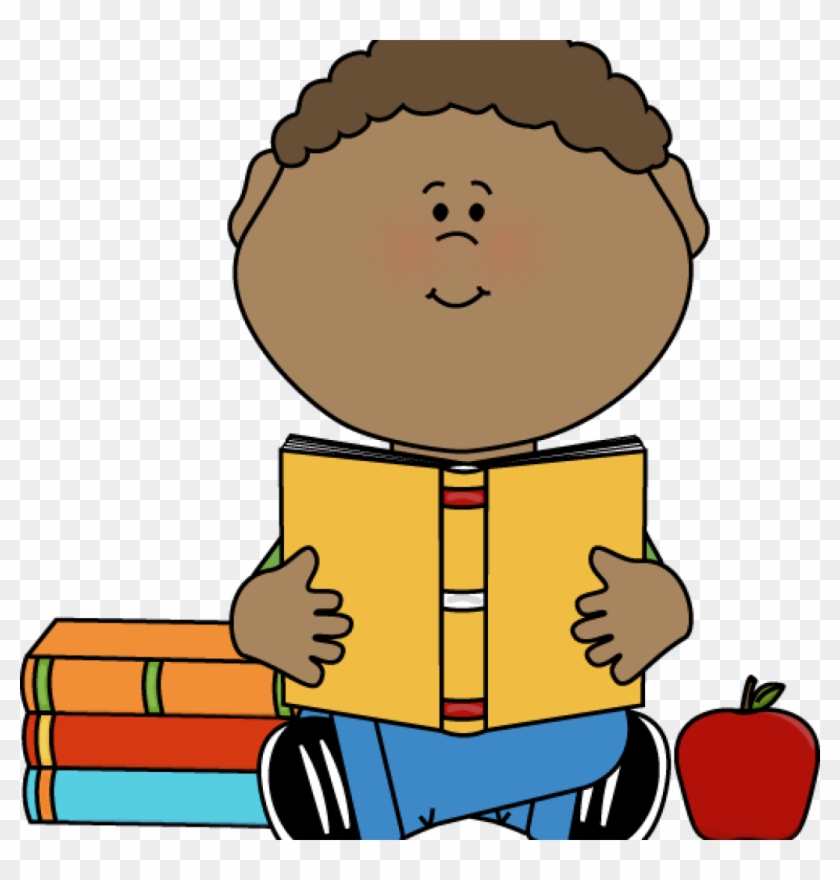 A Boy Reading Clip Art
