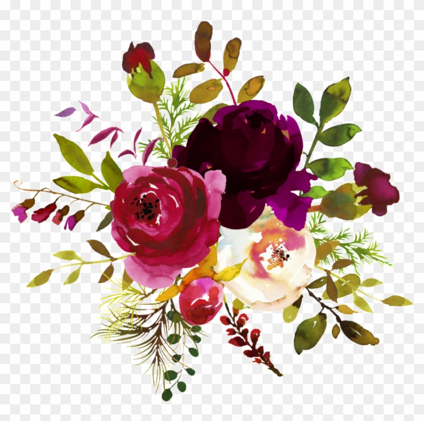 Download Free Png Burgundy Watercolor Flower Corner Borders Burgundy Watercolor Flowers Png Transparent Png 850x803 1258535 Pngfind