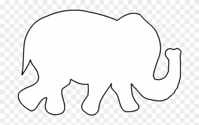 Baby Elephant Outline Template