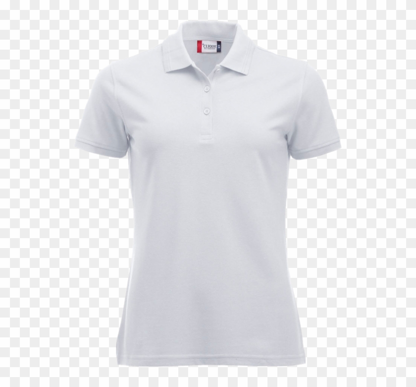Clique Manhatten Polo Tee Women - Plain White Tshirt Png, Transparent