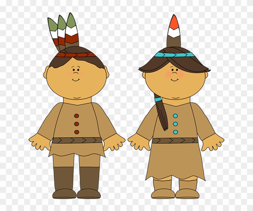 Transparent Native Americans Png Clipart Picture - Cartoon Pilgrim And  Indian, Png Download - 693x647(#1269187) - PngFind
