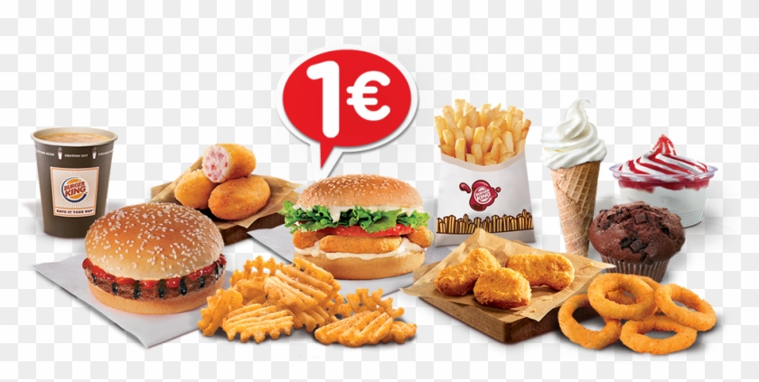 Burger King Productos A 1 Euro Con El Euroking - Hamburguesas De 1 Euro  Burger King, HD Png Download - 1000x465(#1270536) - PngFind