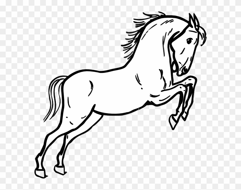 Jumping Horse Outline Svg Clip Arts 600 X 582 Px, HD Png Download