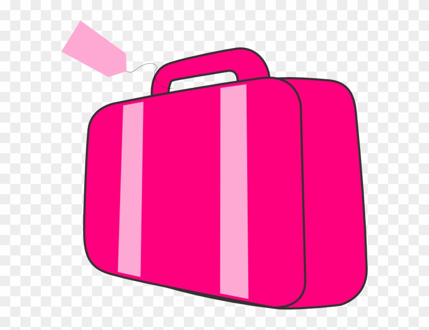 Small - Pink Travel Bag Cartoon, HD Png Download - 600x566(#1276249) -  PngFind