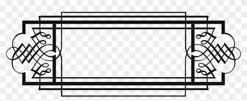 Fancy Scroll Clip Art - Art Deco Clipart, HD Png Download - 1409x561 ...