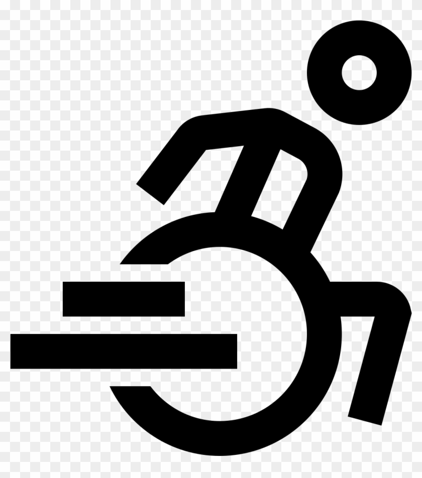 Handicap Symbol Clip Art Black And White&129335 - Wheelchair User Free