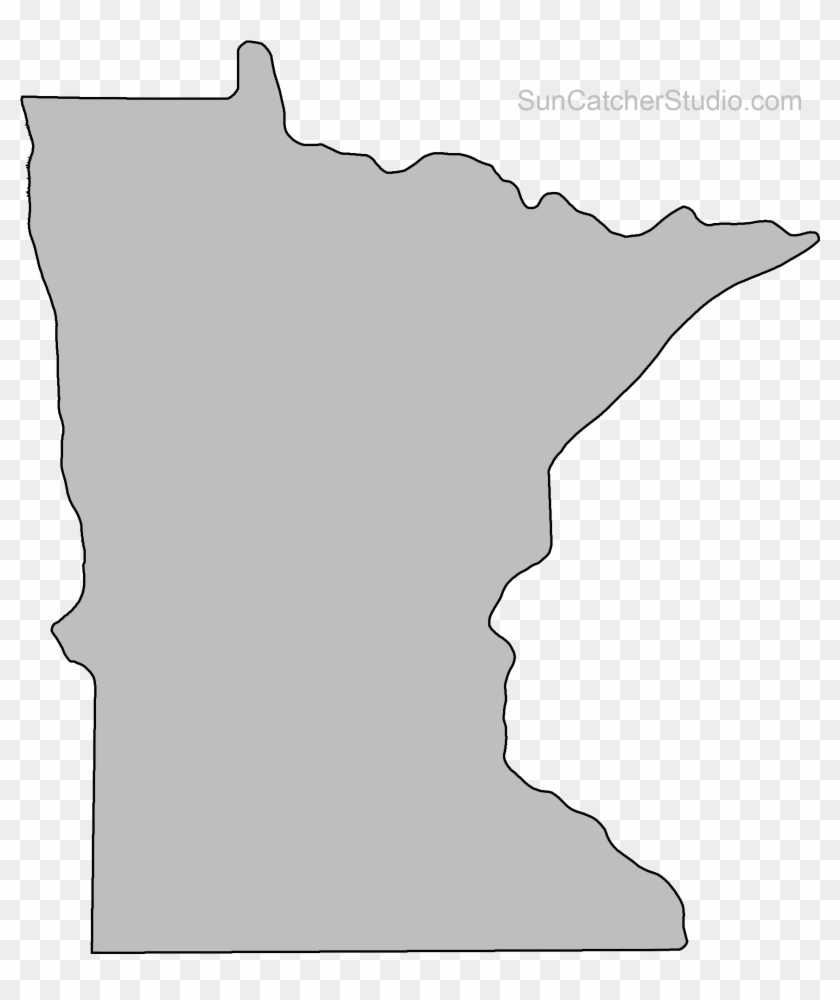 Minnesota Outline Clip Art Pattern Printable Downloadable - Minnesota