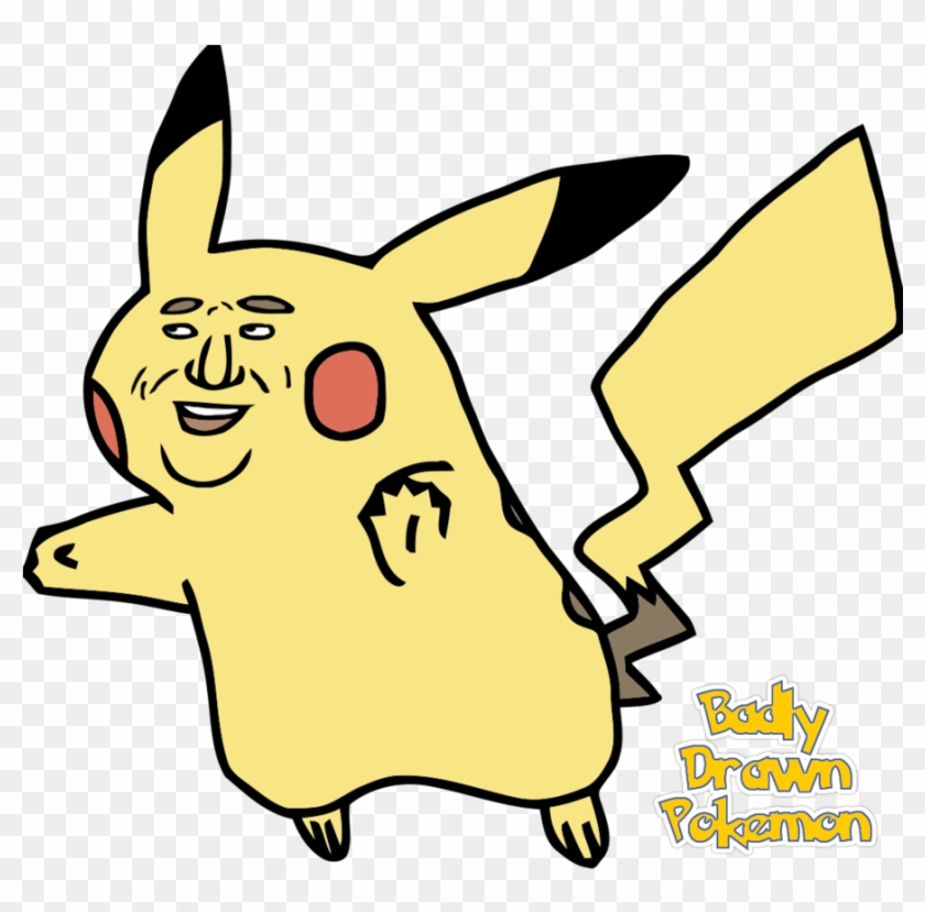 Macaroons Drawing Pikachu - Badly Drawn Pokemon, HD Png Download -  895x841(#1294386) - PngFind