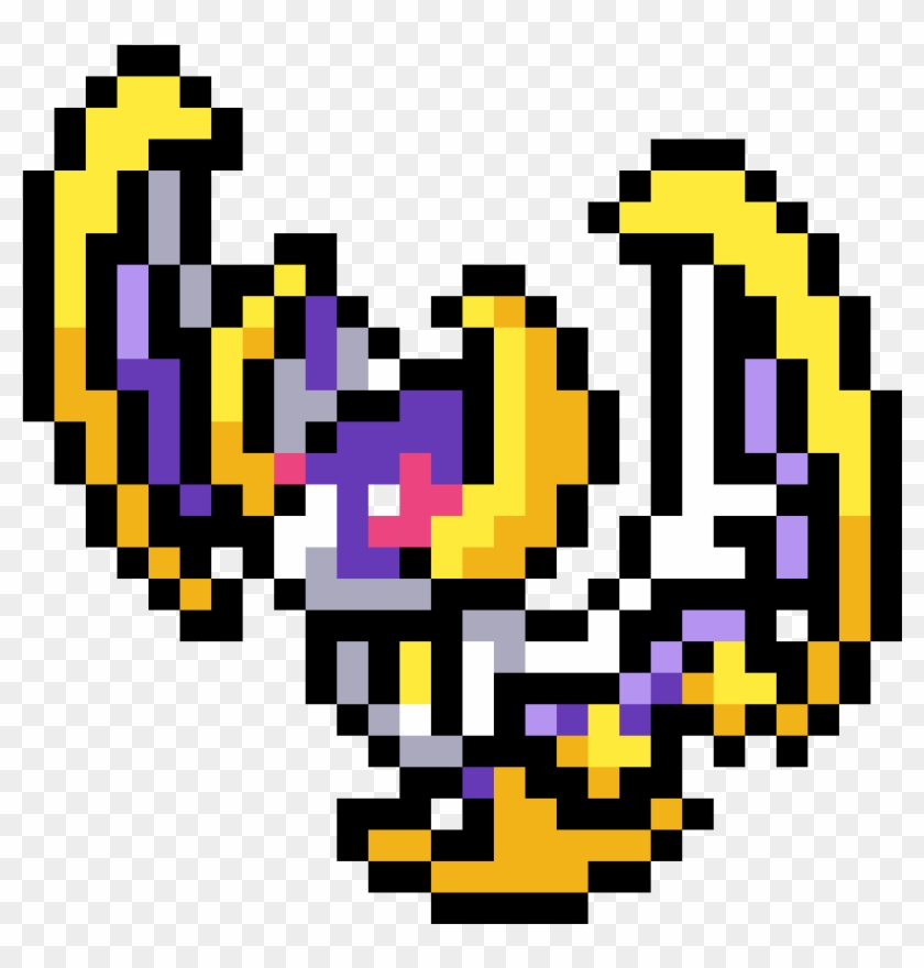 Pixel Art Pokemon Lunala , Png Download - Pixel Art Pokemon Lunala