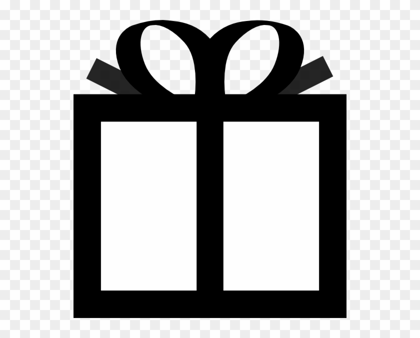 Gift Tag Clipart Black And White - Gift Box Clip Art, HD Png Download - 546x596(#130449) - PngFind
