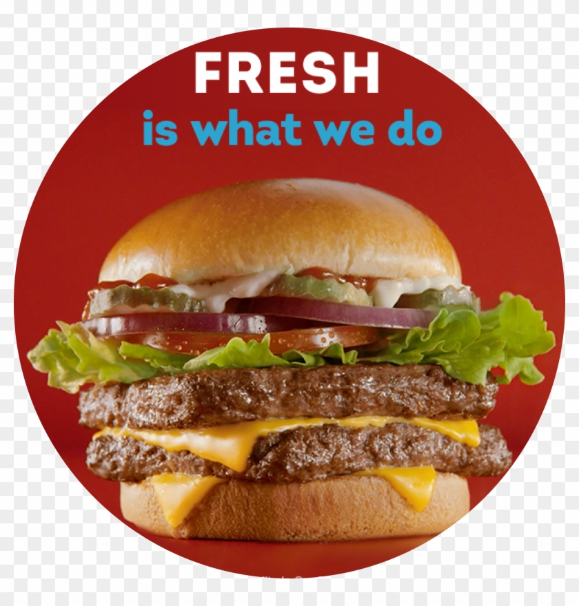 Wendy's - Wendys Burger Ad, HD Png Download - 2104x2104(#130580) - PngFind