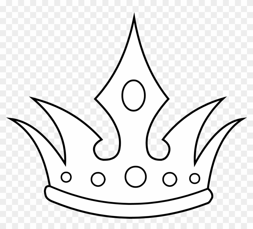 Prince Crown Clip Art Black And White Images Pictures - White Crown With Black  Background, HD Png Download - 6159x5285(#132607) - PngFind