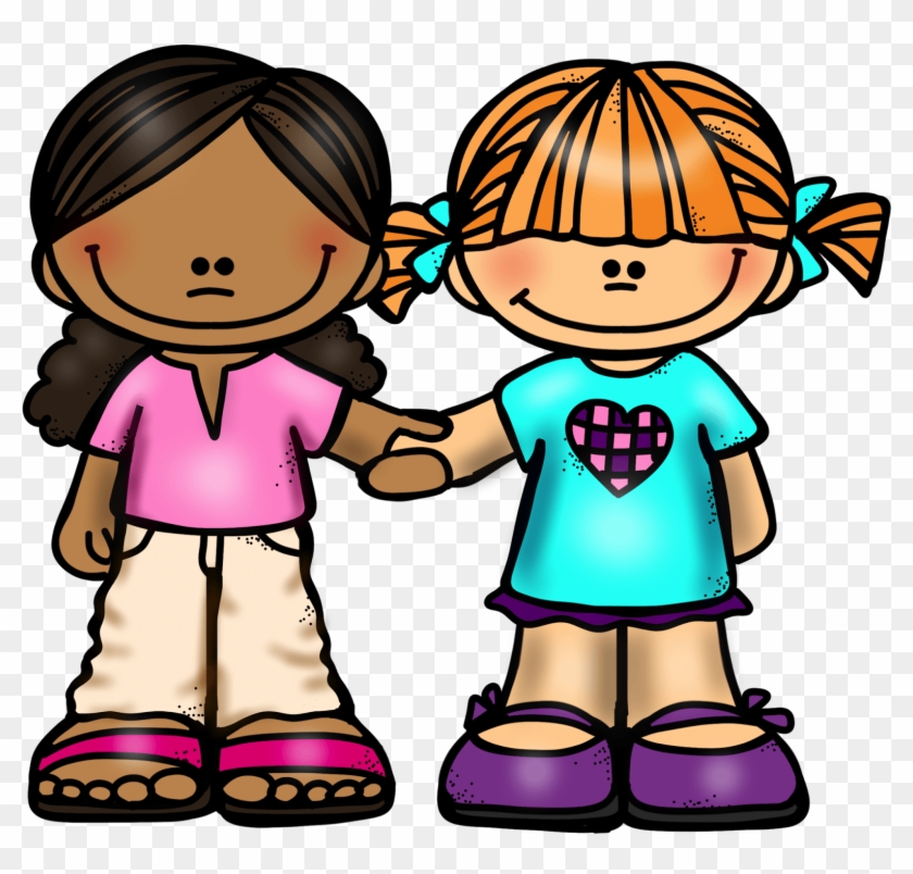Girl Friends Holding Hands - Clip Art Two Friends, HD Png Download -  1600x1473(#134858) - PngFind