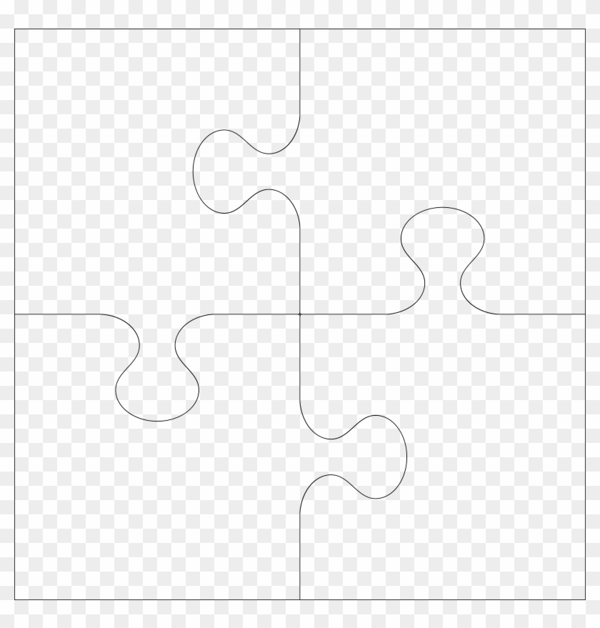 Puzzlepieces Line Art, HD Png Download 1024x1024(136819) PngFind