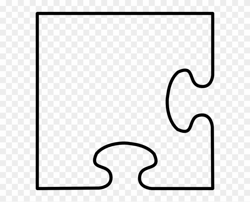 4 Piece Puzzle Outline Png - Draw-jergen