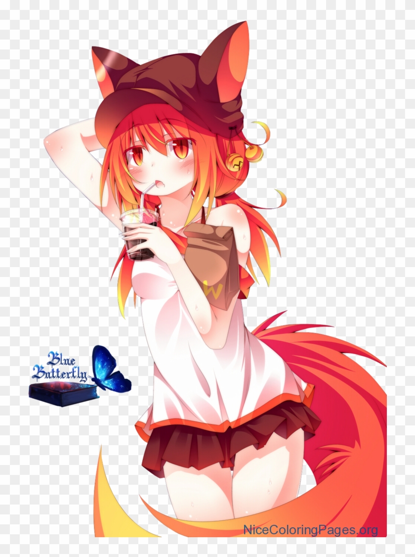 Anime Fox Girl Png Transparent Png 752x1063 1316274 Pngfind