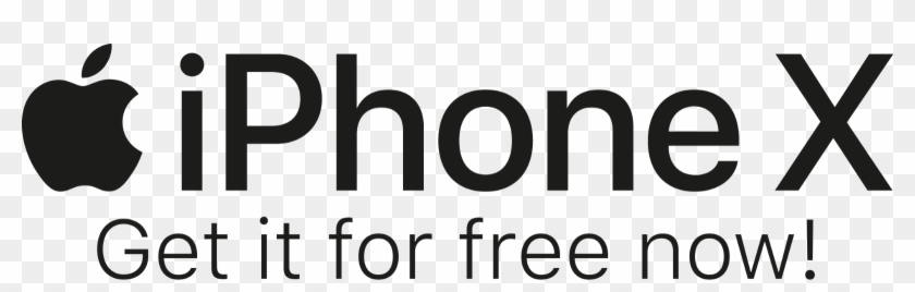 You Ve Won An Iphone X Apple Iphone X Logo Hd Png Download 1600x435 Pngfind