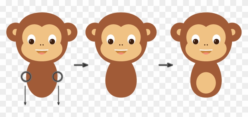 Clipart Free How To Create A Hanging Illustration In Monkey Cartoon Full Body Hd Png Download 850x400 Pngfind