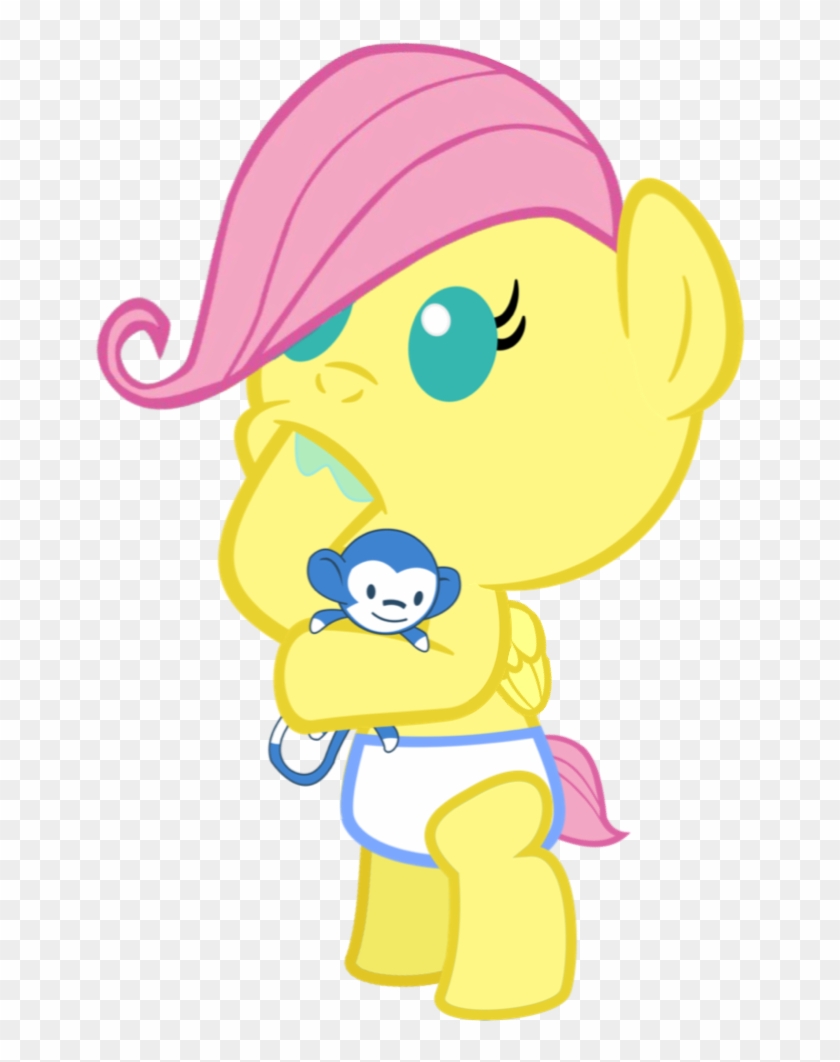Babyshy, Baby, Baby Pony, Babyshy, Bipedal, Blue Monkey, - Cartoon, HD Png  Download - 735x999(#1322639) - PngFind
