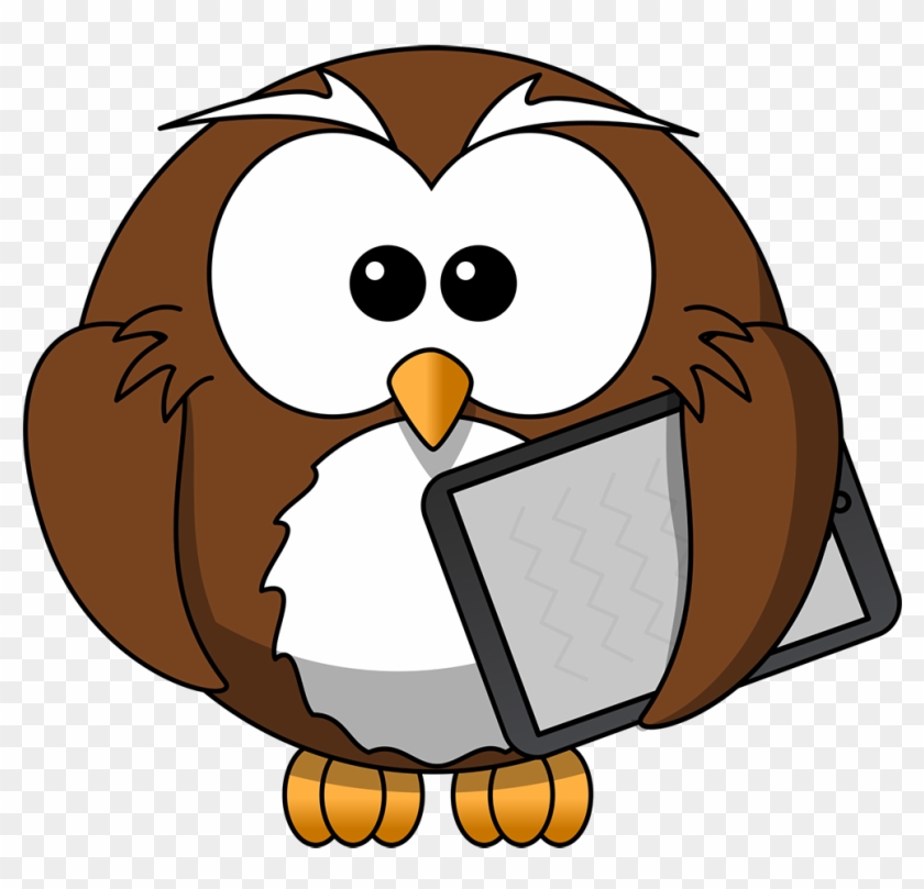 Cartoon Owl With Tablet - Transparent Background Owl Png Clipart, Png  Download - 1024x931(#1322718) - PngFind