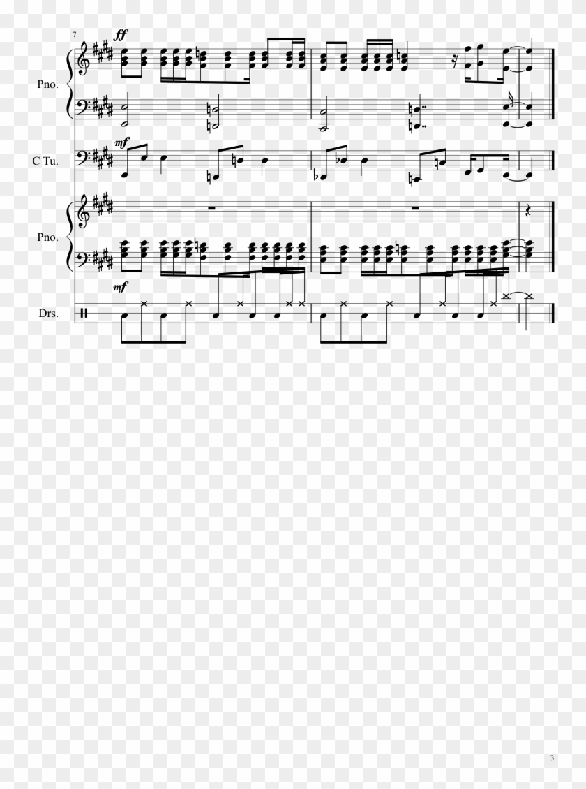 We Bare Bears Theme Sheet Music 3 Of 3 Pages - We Bare Bears Theme Song