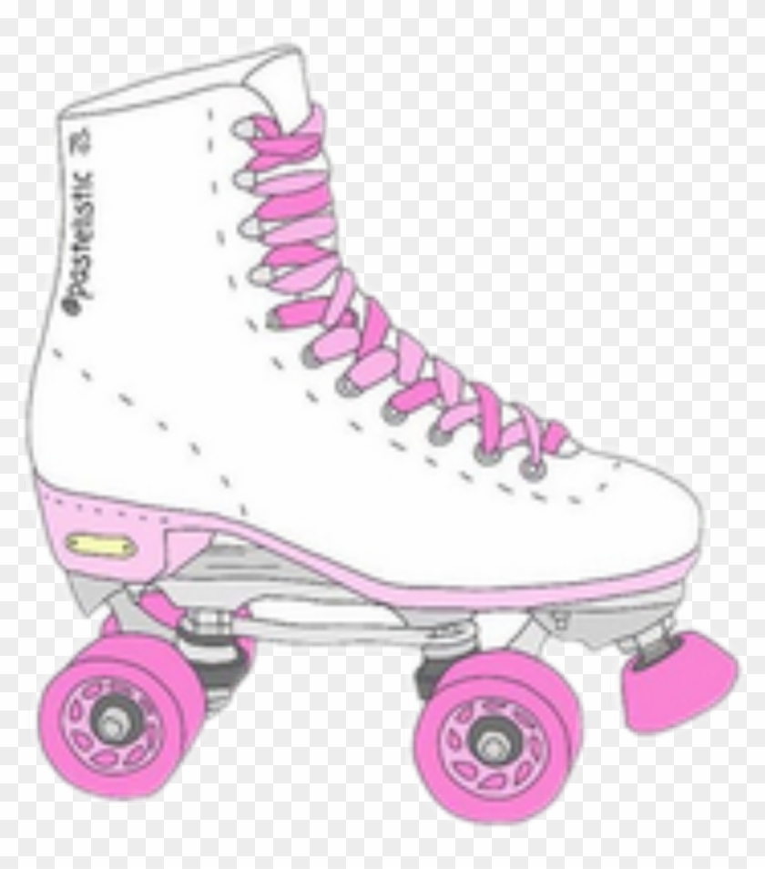 #pink #white #rollerskate #skate #cute #tumblr #interesting, HD Png