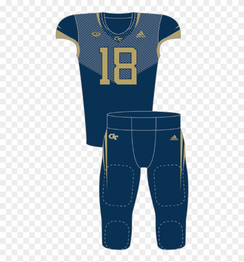 Georgia Tech 2018 Blue Uniform - Sports Jersey, HD Png Download
