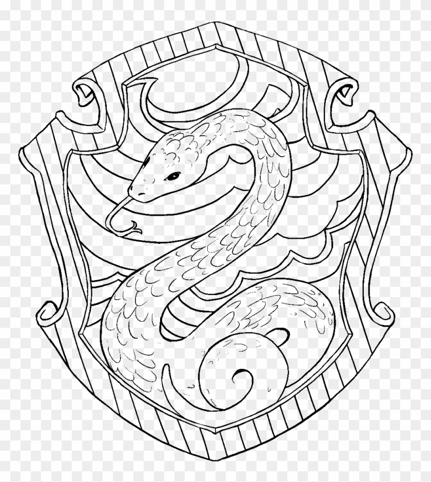 Hufflepuff Crest Pottermore Coloring Pages Slytherin - Harry Potter