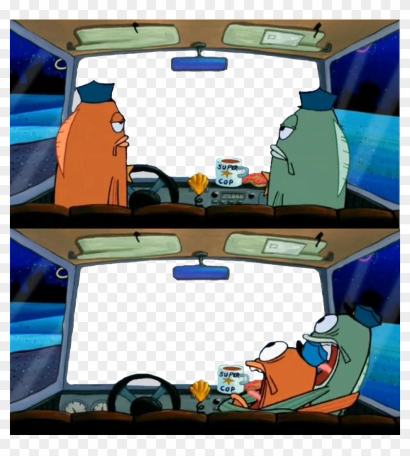 Spongebob Fish Car Meme, HD Png Download - 960x1023(#1344238