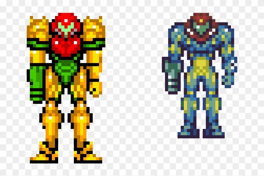 Metroid - Samus Metroid Fusion Pixel Art, HD Png Download - 720x530