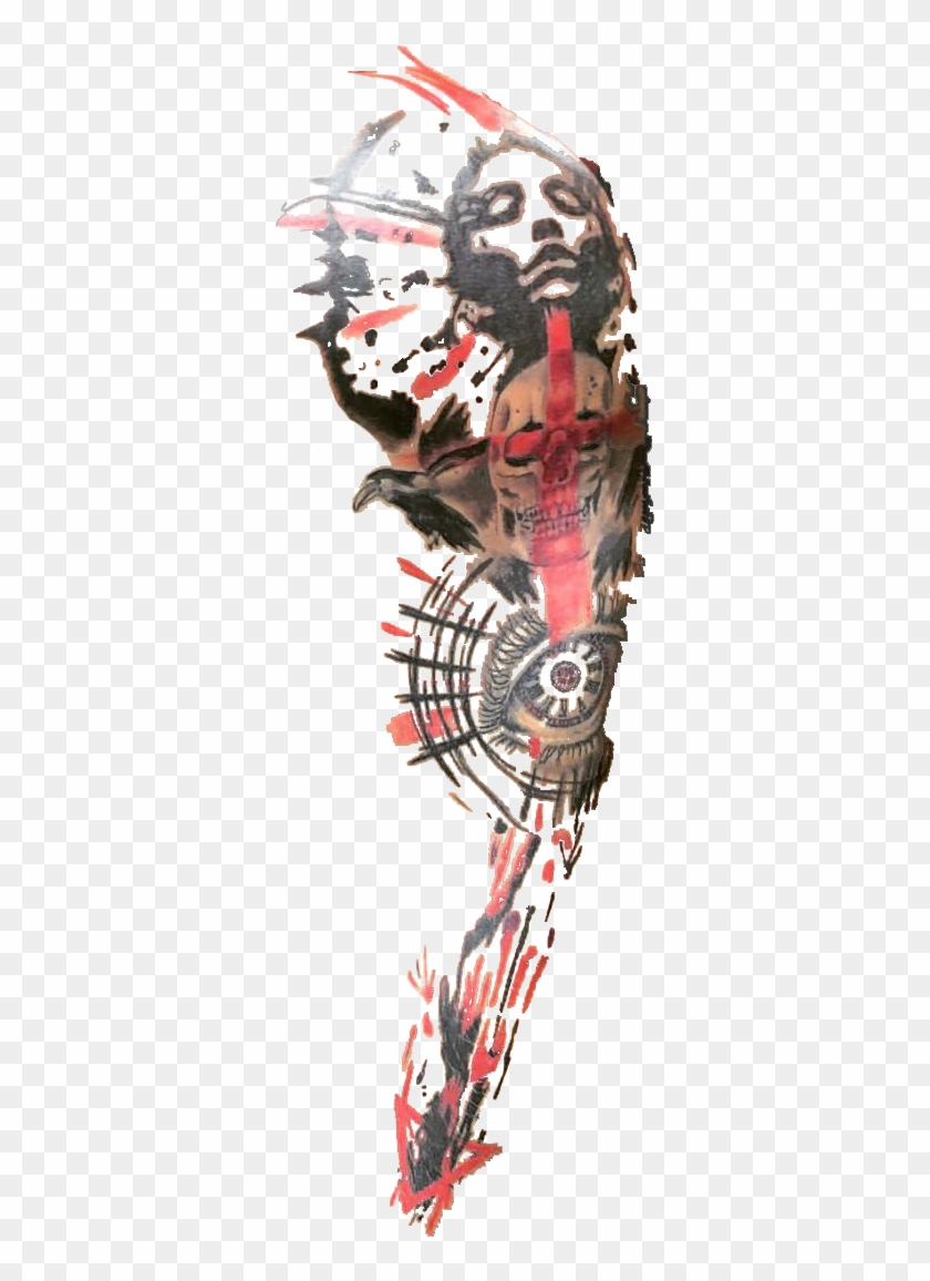 Crazzy Steve Arm Tattoo Visual Arts Hd Png Download 343x1076 1349901 Pngfind