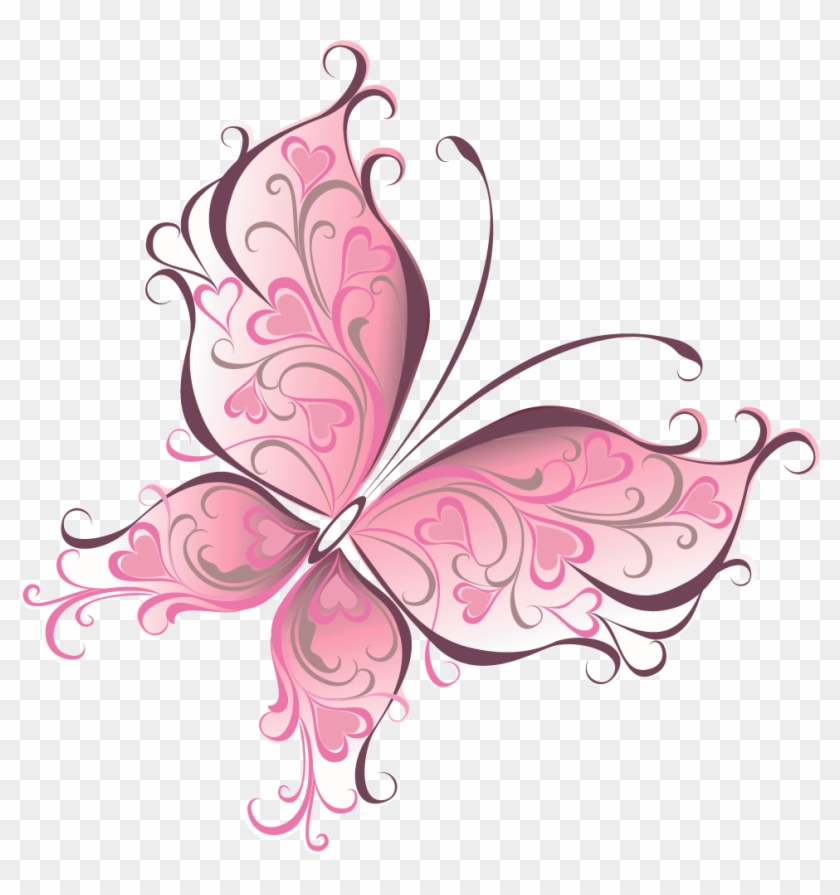 Transparent Pink Butterfly Clip Art, HD Png Download - 964x982(#1351846) -  PngFind