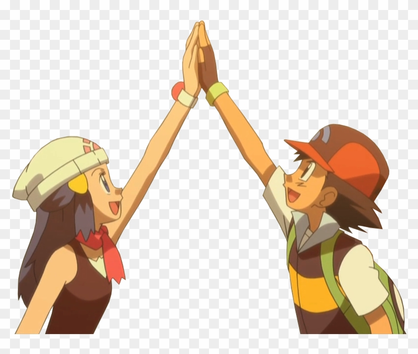 transparent Png Of Dawn And Ash - Anime Pokemon Diamond And Pearl